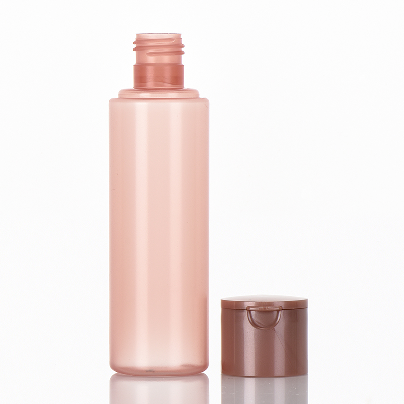 180ml Personal care supplier round matte red PP bottle with flip top cap  for shampoo and body wash